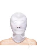 Fetish And Fashion Zippered Mouth Hood - White