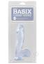 Basix Rubber Works 6.5in Dong With Suction Cup Waterproof - Clear