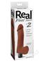 Real Feel Lifelike Toyz No. 2 Realistic Vibrating Dildo With Balls 8in - Chocolate
