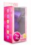 Play With Me Naughtier Candy Heart Fuck Me Silicone Butt Plug - Purple