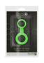 Ouch! Cock Ring And Ball Strap Silicone Glow In The Dark - Green